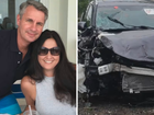 John and Georgia McGinty were in the back seat of an Uber in March 2022 when the driver sped through a red light and was T-boned by another car 