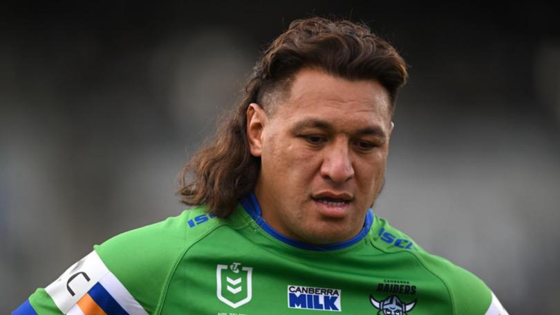 Raiders star Josh Papalii will face court over a late-night incident in Canberra. (Lukas Coch/AAP PHOTOS)