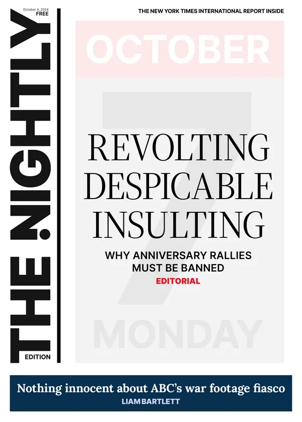 The front page of The Nightly for 04-10-2024