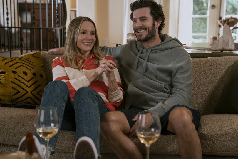 Adam Brody with Kristen Bell in Nobody Wants This.