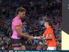 An NRL junior had fans in stitches.