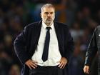 BRIGHTON, ENGLAND - OCTOBER 06: Ange Postecoglou, Manager of Tottenham Hotspur, shows dejection after the Premier League match between Brighton & Hove Albion FC and Tottenham Hotspur FC at Amex Stadium on October 06, 2024 in Brighton, England. (Photo by Bryn Lennon/Getty Images)