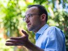 The Greens have used the anniversary of the October 7 terrorist attack to blame Israel for war crimes and genocide. Pictured: Greens leader Adam Bandt.