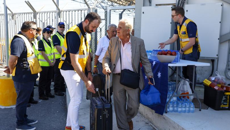 Australians being evacuated from Lebanon.