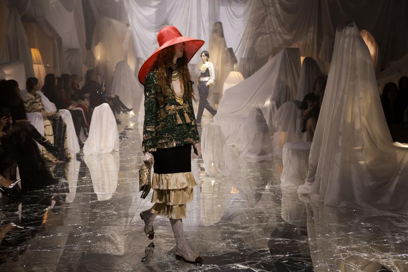 A look from Alessandro Michele's romantic debut show at Valentino. MUST CREDIT: Jonas Gustavsson for The Washington Post