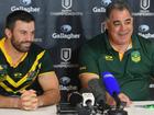 James Tedesco (left) has been ditched as Australian captain by coach Mal Meninga. (Scott Radford-Chisholm/AAP PHOTOS)