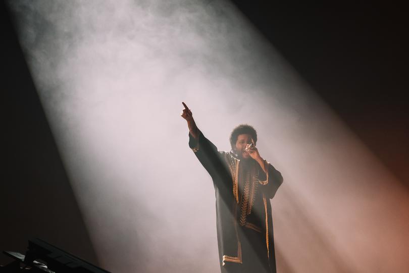 The Weeknd performing at Marvel Stadium on October 5.