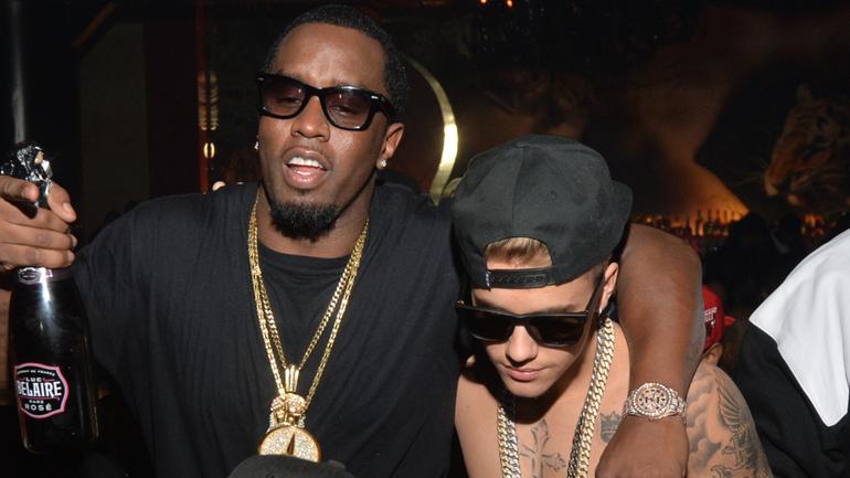 Sean 'Diddy' Combs and Justin Bieber attend a Ciroc party in 2014. 