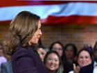 US Vice President and Democratic presidential candidate Kamala Harris (L) joins US television producer Oprah Winfrey at a 'Unite for America' live streaming rally in Farmington Hills, Michigan, on September 19, 2024. (Photo by SAUL LOEB / AFP)