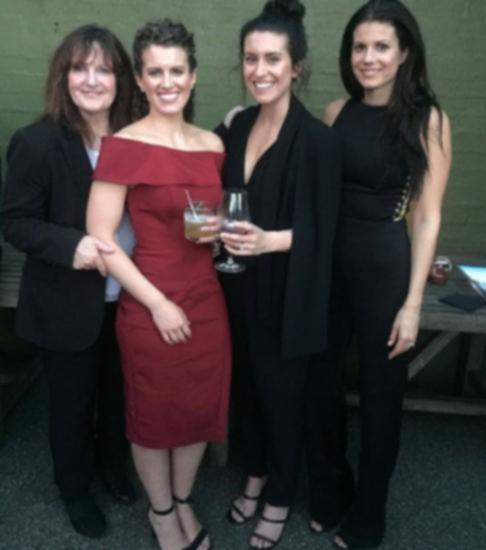 Jordan Ablett (right) with her mother, Trudy (left), and sisters