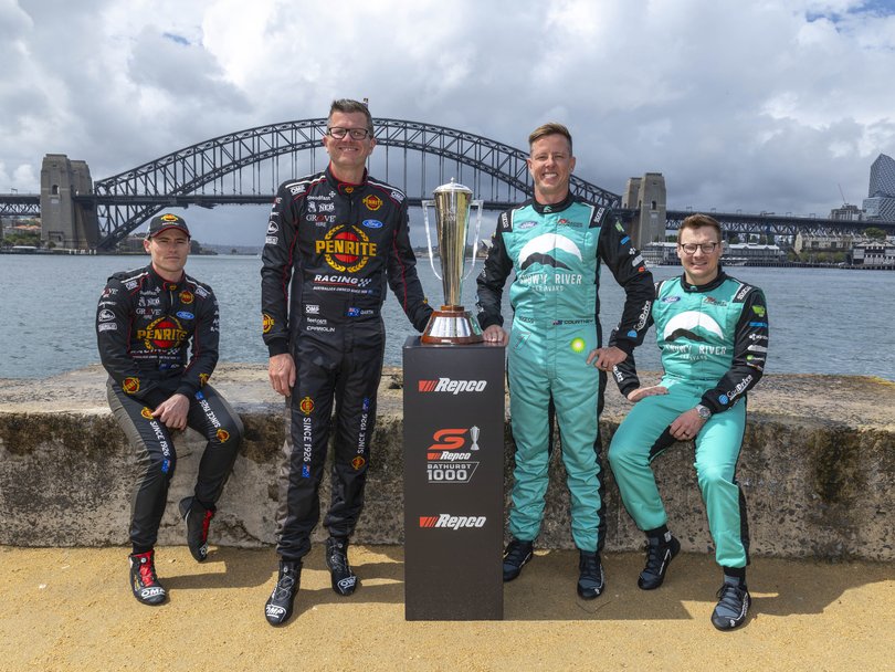 Some of the V8 teams were on hand to launch this year's event at Sydney Harbour.