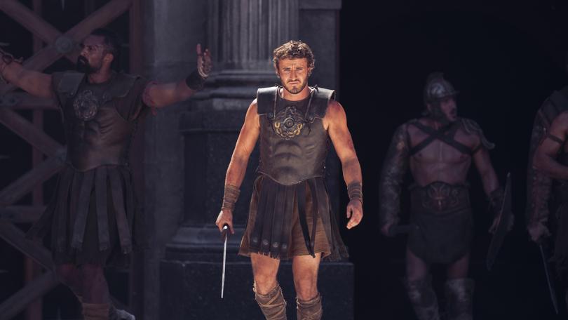 Paul Mescal as Lucius in Gladiator II.