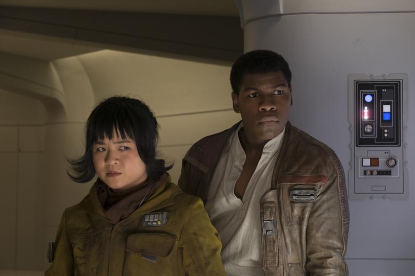 Kelly Marie Tran and John Boyega in The Last Jedi.