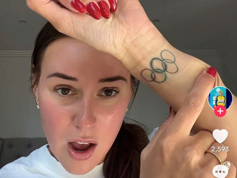 Brianna Throssell's botched Olympic tattoo.