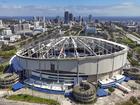 The roof of the Tropicana Field is damaged the morning after Hurricane Milton hit the region, Thursday, Oct. 10, 2024, in St. Petersburg, Fla. (AP Photo/Mike Carlson)