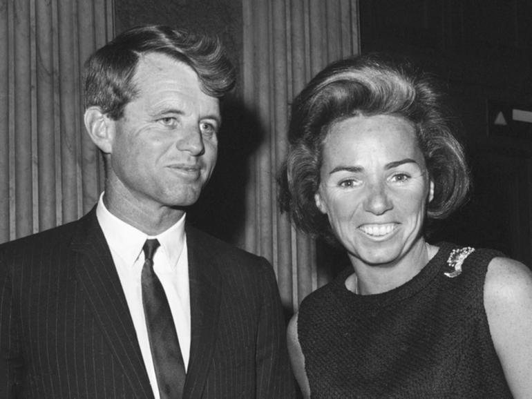 Ethel Kennedy, widow of Robert F Kennedy, has died aged 96, her family has announced. (AP PHOTO)