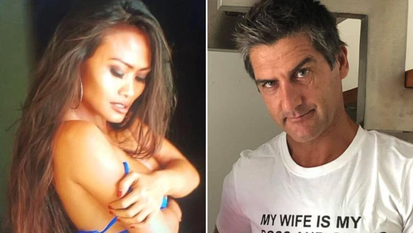 Former Essendon star Ricky Olarenshaw and his ex-wife Sarnanitha have been engulfed in a sex crime scandal in Bali.