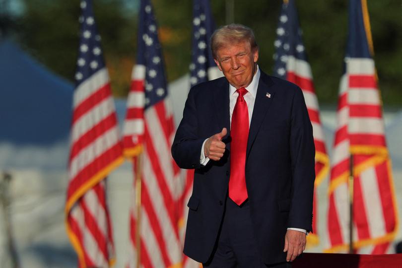 Republican presidential nominee and former U.S. president Donald Trump attends a rally at the site of the July assassination attempt against him, in Butler, Pennsylvania, U.S., October 5, 2024. REUTERS/Brian Snyder