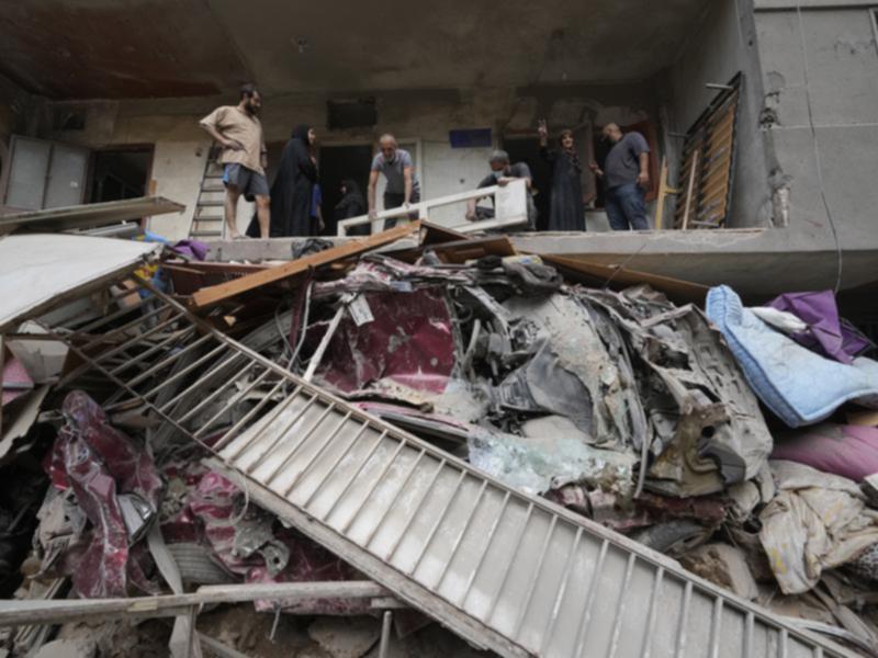 destroyed apartment in Lebanon