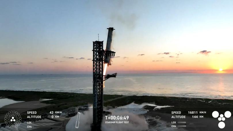 SpaceX landed the booster of its massive Starship rocket during a test flight