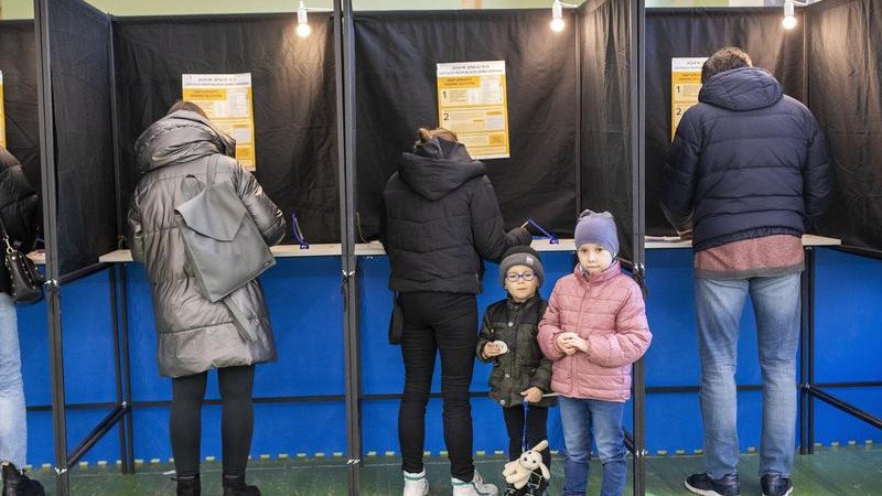 Lithuanians are voting in an election tipped to be dominated by fears Russia could invade. (AP PHOTO)