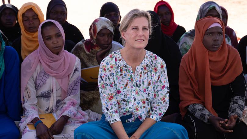 Sophie, Countess of Wessex, has been brought to tears while meeting Sudan refugees.