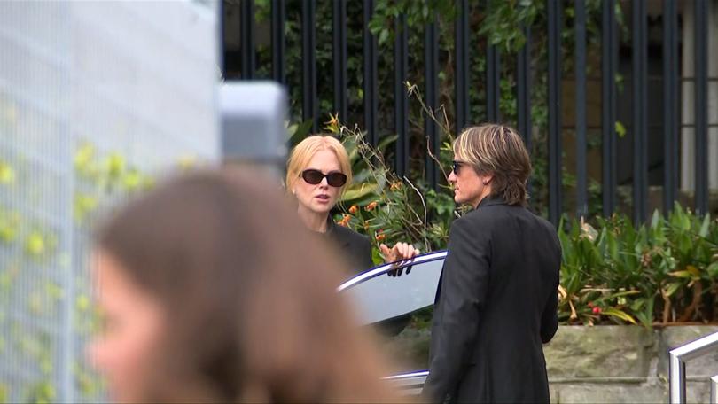 Nicole Kidman and Keith Urban in Sydney for the funeral of Kidman’s mother.