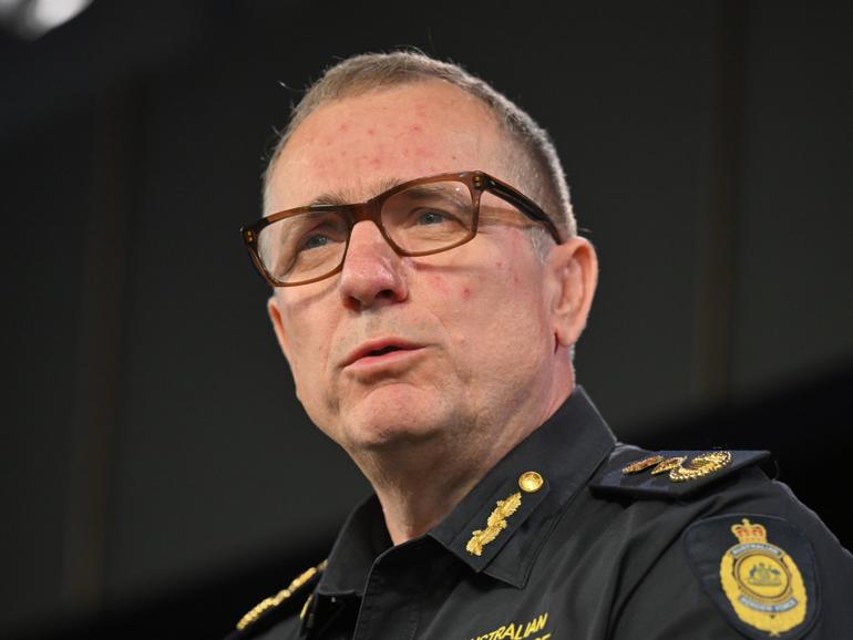 Australian Border Force Commissioner Michael Outram at the National Press Club.