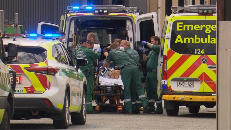 An Adelaide worker was injured falling from a roof at Kilburn.