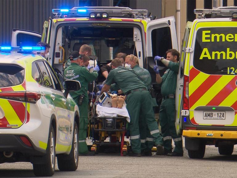 An Adelaide worker was injured falling from a roof at Kilburn.