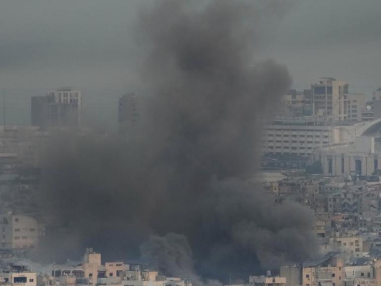 Several Israeli air strikes have hit the Lebanese capital Beirut's southern suburbs. (AP PHOTO)