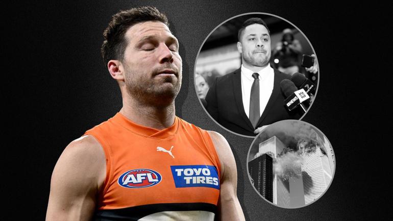 Toby Greene's manager has hit out over the $20,000 fine the GWS captain is facing amid the fallout from the club's Wacky Wednesday event that made light of former NRL star Jarryd Hayne having his sexual assault conviction overturned and the 9/11 attacks.