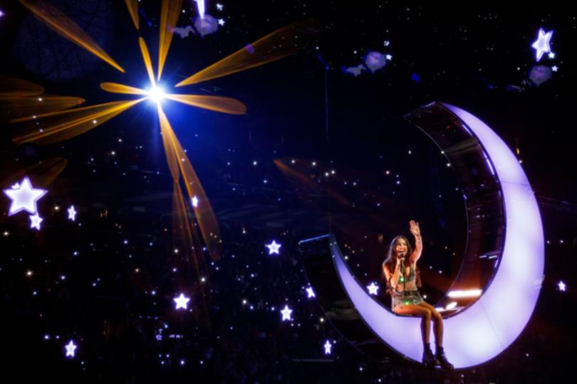 Olivia Rodrigo performing in California.