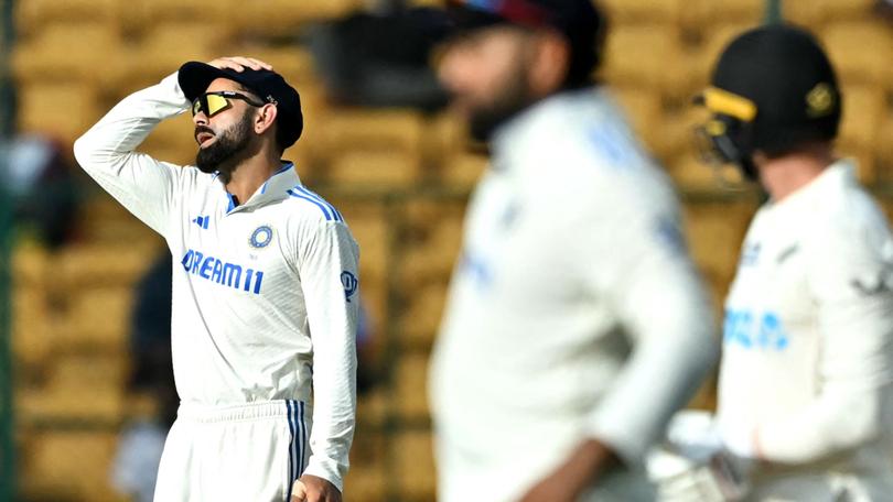 India's Virat Kohli’s reaction in the field summed up India’s day.