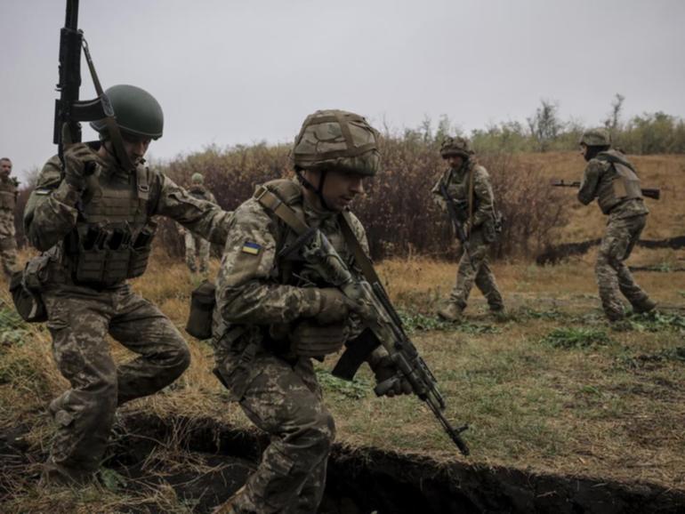 President Volodymyr Zelenski says North Korean troops are in Ukraine preparing to fight alongside Russia.  (AP PHOTO)