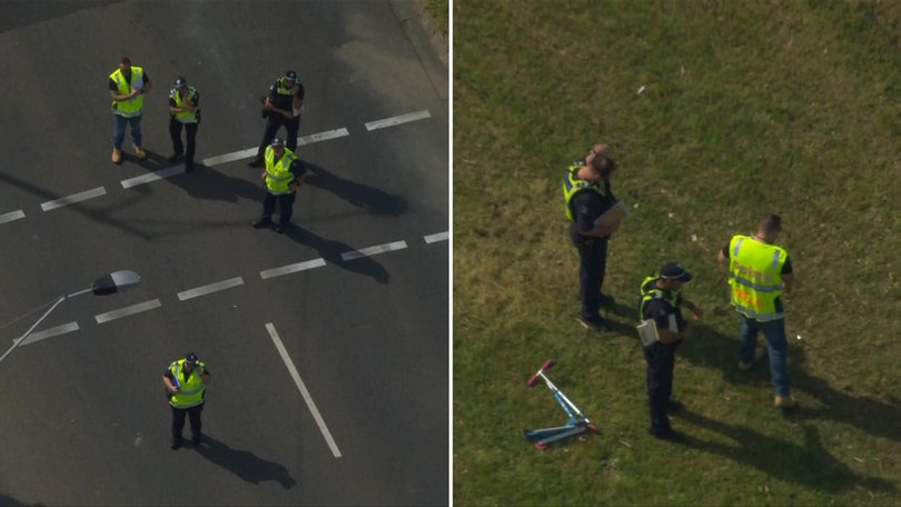 Police at the scene.