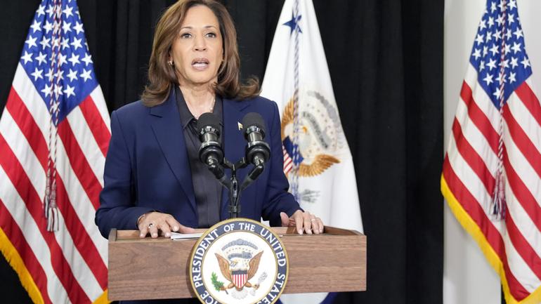 Kamala Harris speaks about the killing of Hamas' top leader Yahya Sinwar in a battle with Israeli forces in Gaza.