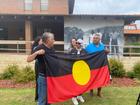 Protesters in Collie.