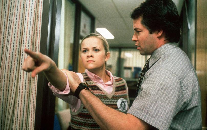 Reese Witherspoon and Matthew Broderick in Election.