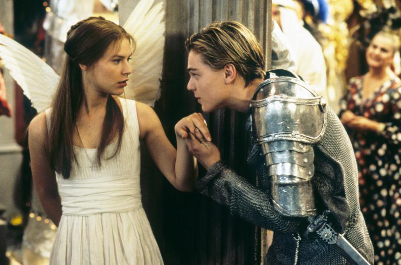 Claire Danes and Leonardo DiCaprio in Romeo + Juliet.