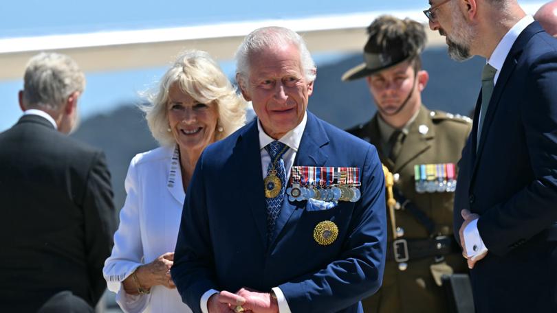 Britain's King Charles III and Queen Camilla arrive in Canberra.