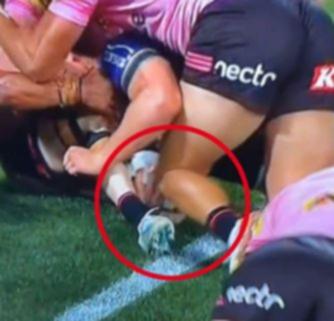 Melbourne’s Jack Howarth was denied this try during the grand final and while the Bunker was proven right it was a hugely controversial moment of the game.