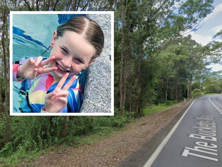 Ivy Hodgess, 11 (pictured, inset) and her father Wade died after the car they were travelling in along The Bucketts Way near Gloucester crashed in the early hours of Saturday, October 19.