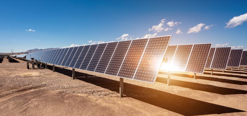 Perosvskite crystals being used in a high-performance solar cell park.