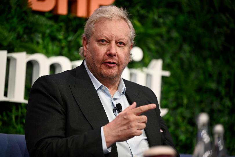 WiseTech Global CEO Richard White is seen during a panel discussion at the Australian Financial Review Business Summit, in Sydney, Tuesday, March 12, 2024. (AAP Image/Bianca De Marchi) NO ARCHIVING BIANCA DE MARCHI