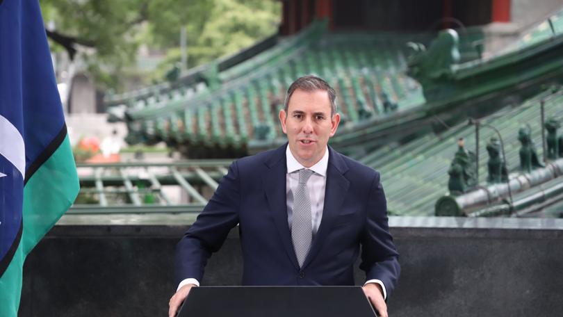 Jim Chalmers in Beijing, China. Press conference