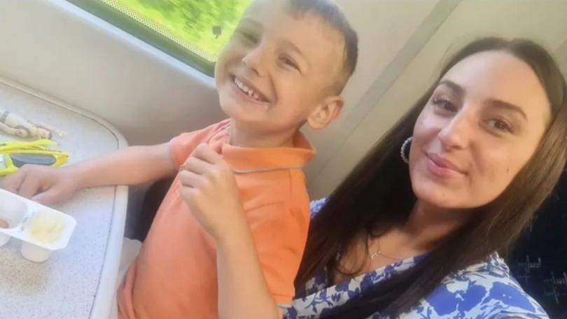 Arran Martin, 7, and his mother Jade McEnroe - Jade was one of five people killed in a fiery car crash in Cumbria, England, on October 15. Arran was airlifted to hospital in a serious condition.