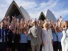 What royal tour would be complete without a visit to the Opera House? (Mark Baker/AAP PHOTOS)