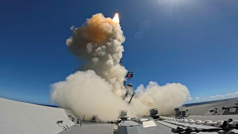 HMAS Sydney fires Royal Australian Navy’s first Standard Missile 6 (SM-6) during Exercise Pacific Dragon 2024.