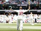 David Warner of Australia acknowledges the crowd at the SCG after being dismissed in his final innings.